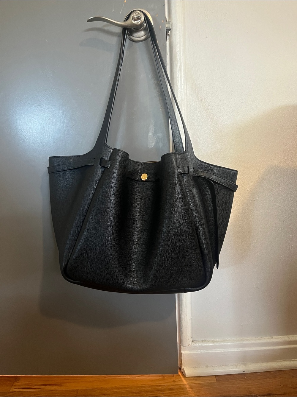 Tory Burch Large Black Romy Tote